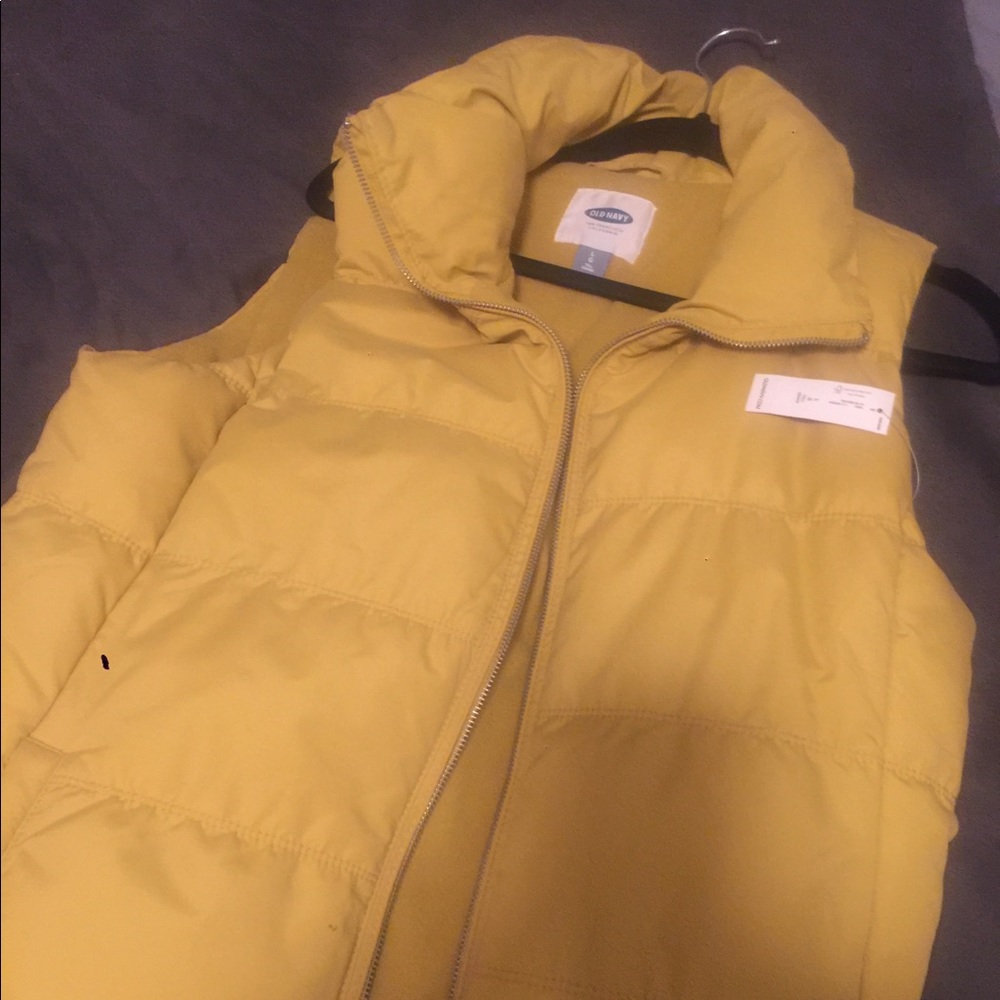 YELLOW Old Navy Puffer Vest